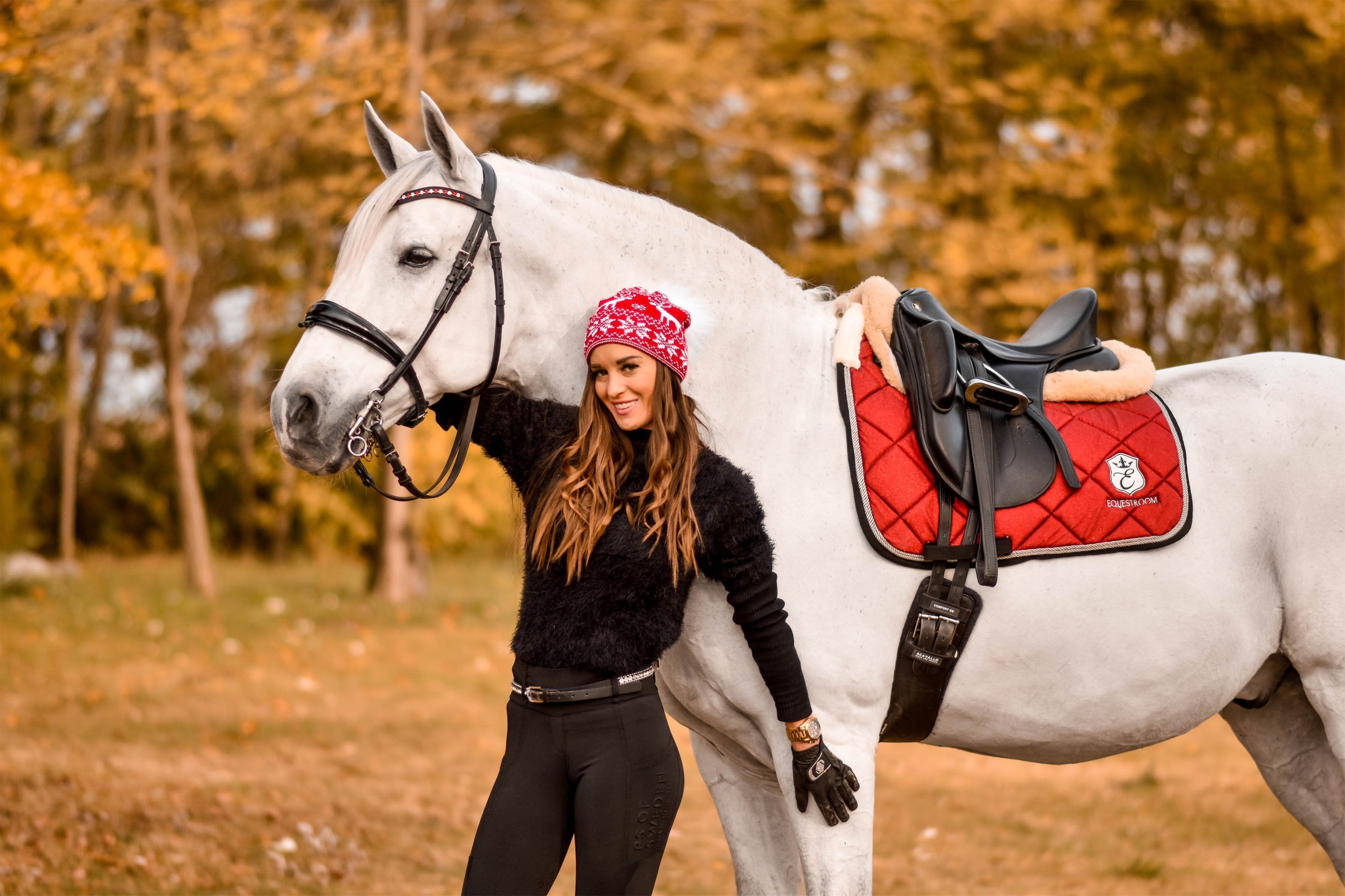 Equestroom Scarlet Red Saddle Pad - Equestroom - Equiluxe Tack