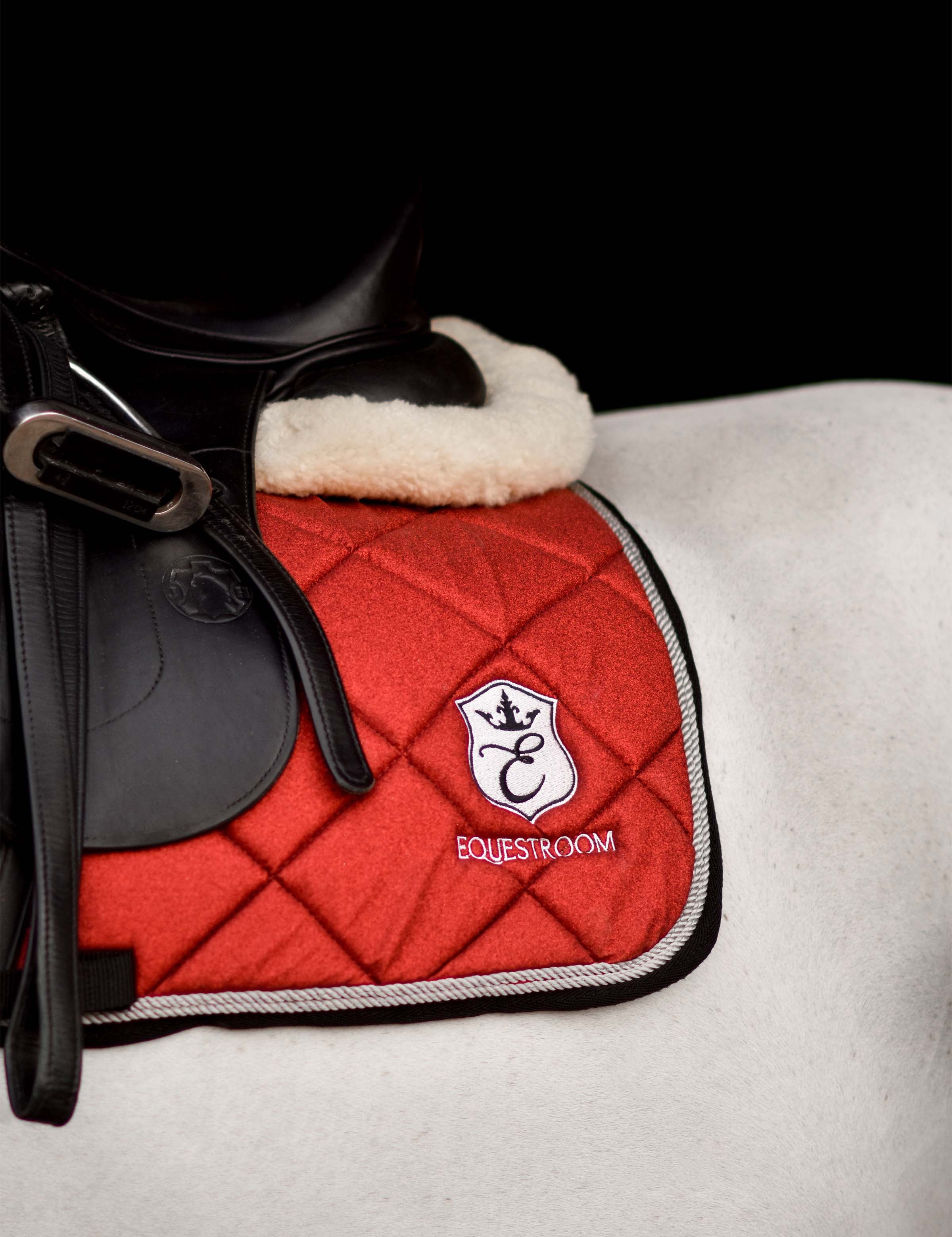 Equestroom Scarlet Red Saddle Pad Set - Equestroom - Equiluxe Tack