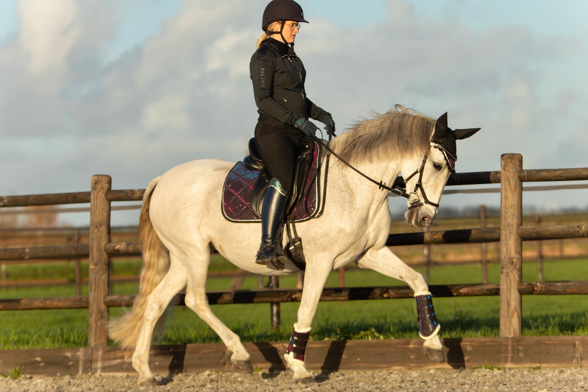 Equestroom Ultraviolet Saddle Pad Set - Equestroom - Equiluxe Tack