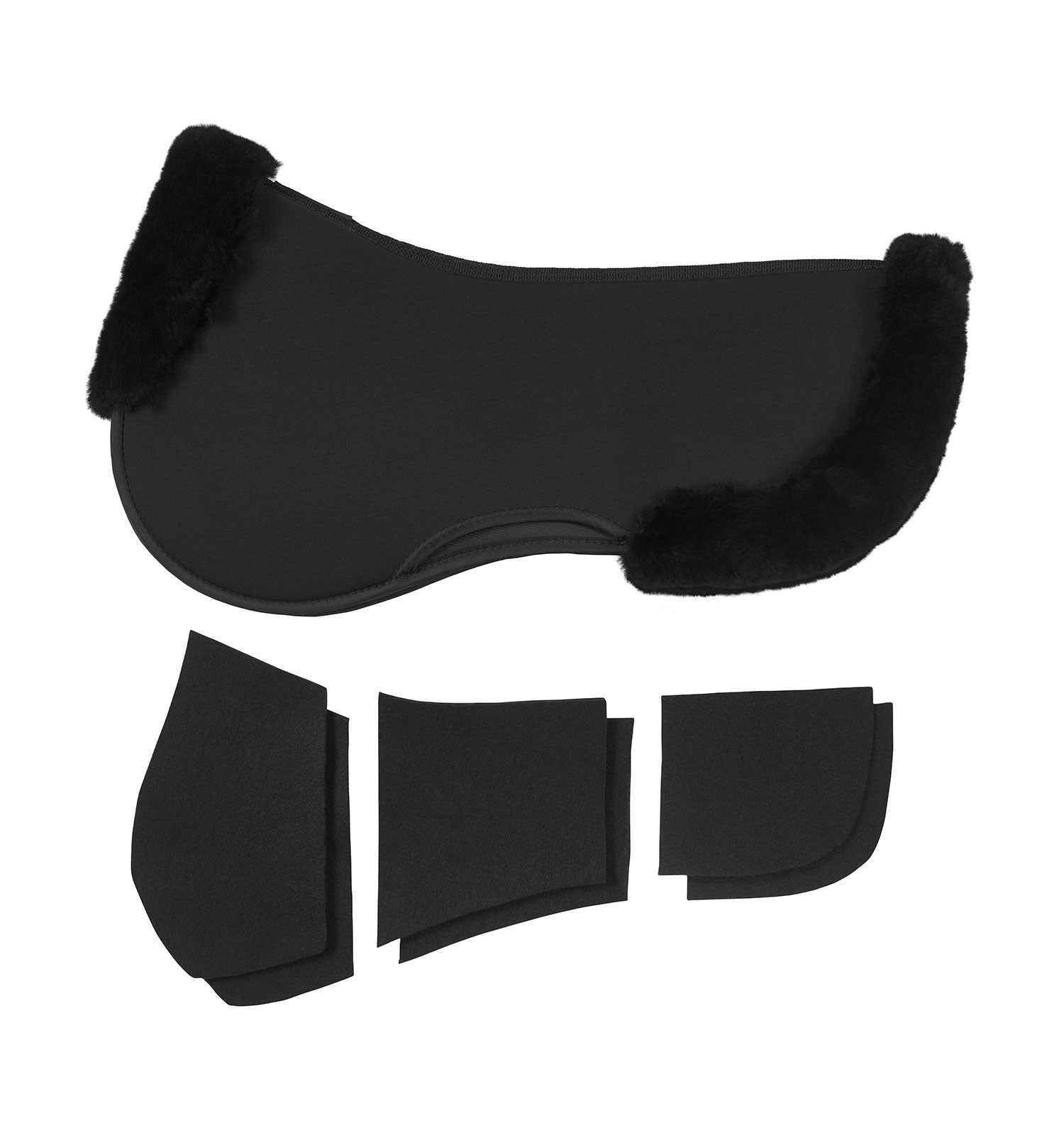 Equifit UltraWool™ Thin ImpacTeq® Half Pad with Shims - EquiFit - Equiluxe Tack