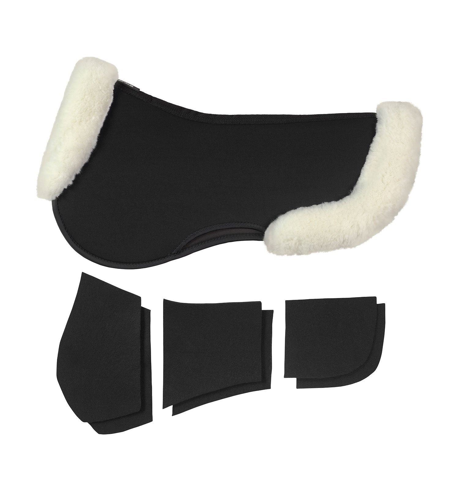 Equifit UltraWool™ Thin ImpacTeq® Half Pad with Shims - EquiFit - Equiluxe Tack