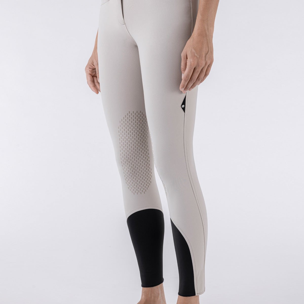 Equiline Ash "Black Triangle" Women's Riding Breeches - Beige - Equiline - Equiluxe Tack