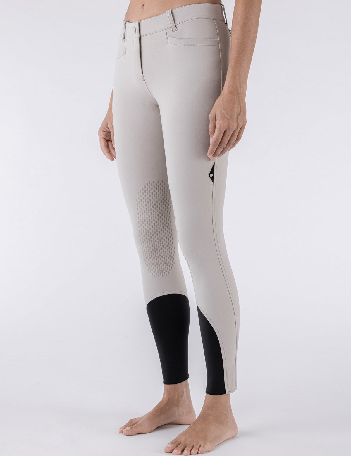 Equiline Ash "Black Triangle" Women's Riding Breeches - Beige - Equiline - Equiluxe Tack