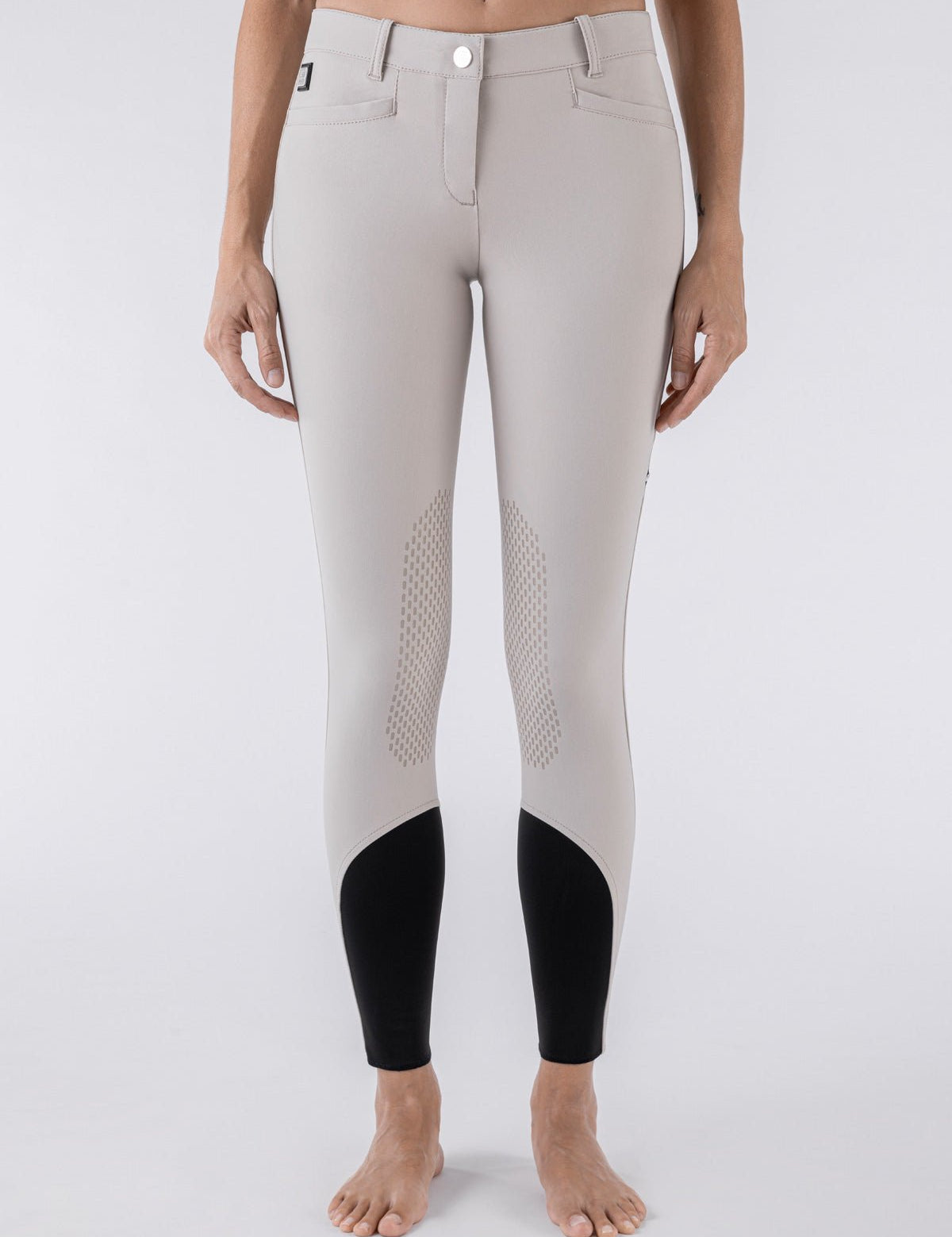 Equiline Ash "Black Triangle" Women's Riding Breeches - Beige - Equiline - Equiluxe Tack