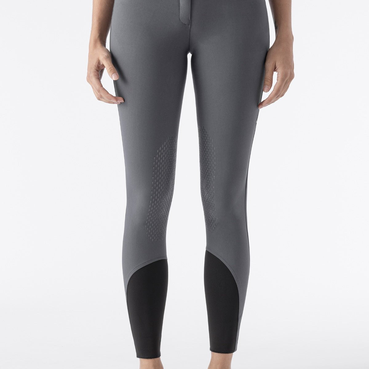 Equiline Ash "Black Triangle" Women's Riding Breeches - Grey - Equiline - Equiluxe Tack