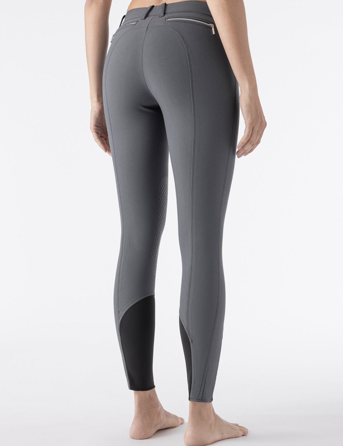 Equiline Ash "Black Triangle" Women's Riding Breeches - Grey - Equiline - Equiluxe Tack