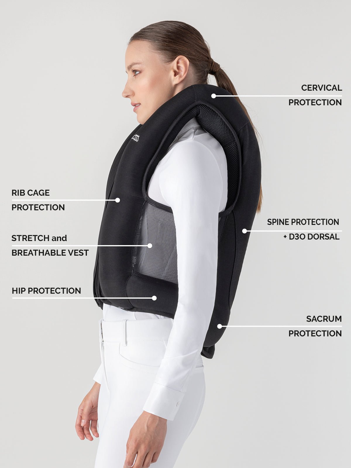 Equiline Belair Unisex Air Vest with Back Protector - Equiline - Equiluxe Tack