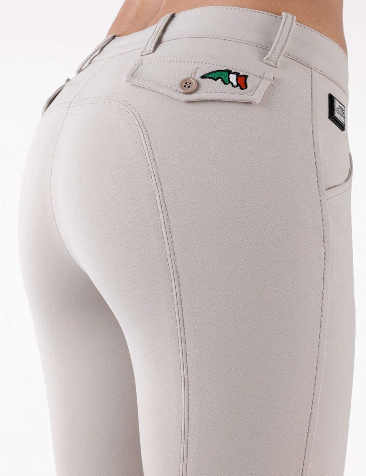Equiline Boston "Black Triangle" Women's Riding Breeches - Beige - Equiline - Equiluxe Tack