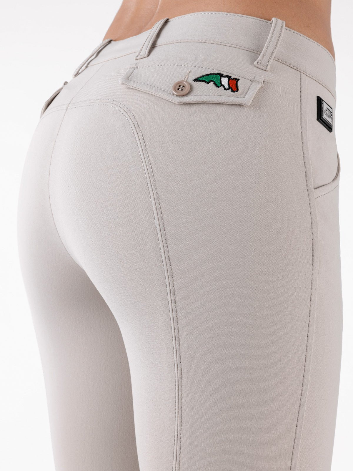 Equiline Boston "Black Triangle" Women's Riding Breeches - Beige - Equiline - Equiluxe Tack