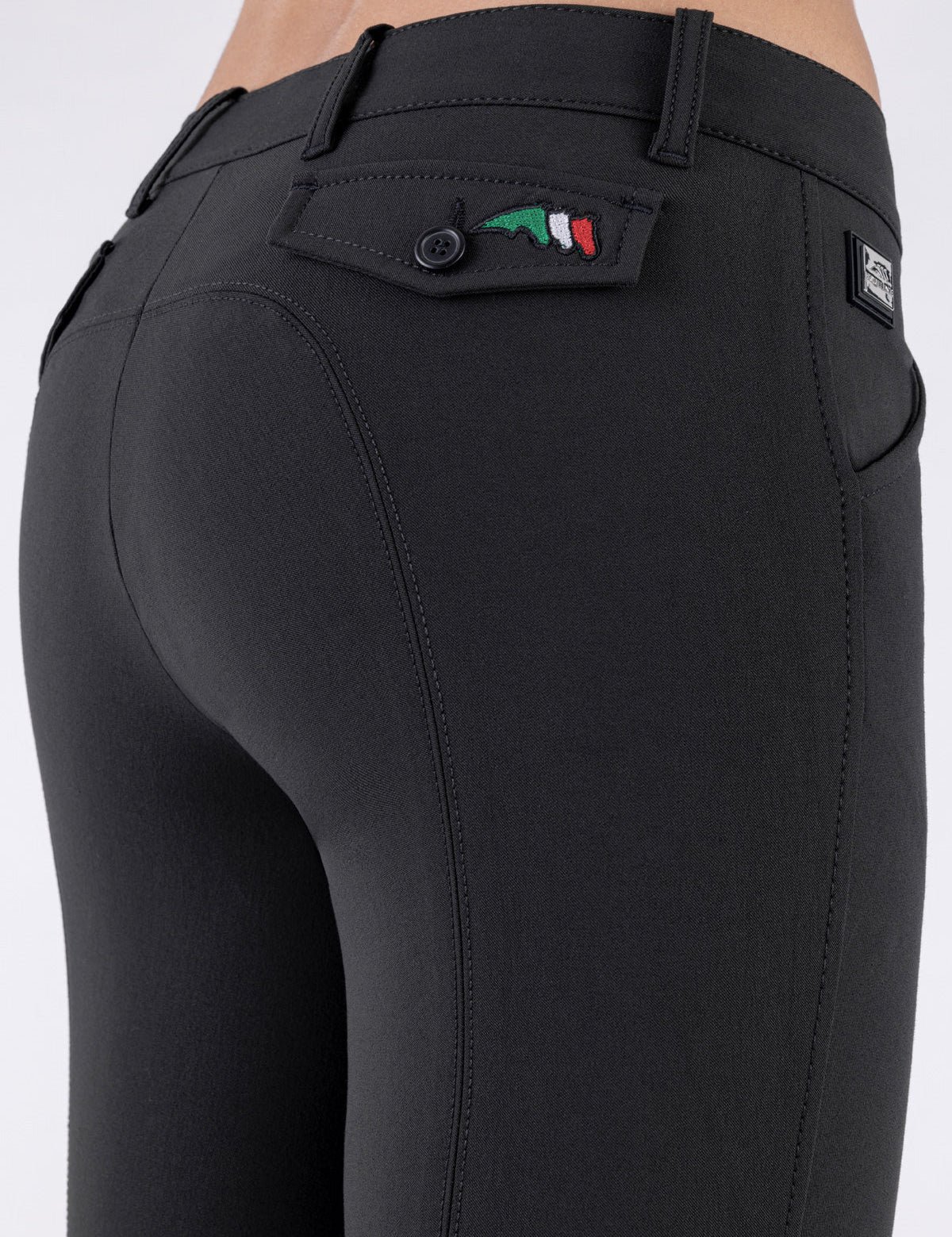 Equiline Boston "Black Triangle" Women's Riding Breeches - Black - Equiline - Equiluxe Tack