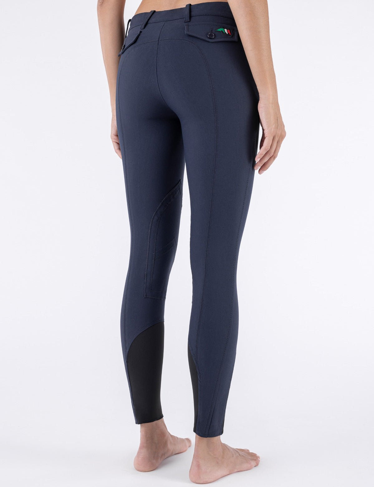Equiline Boston "Black Triangle" Women's Riding Breeches - Navy - Equiline - Equiluxe Tack