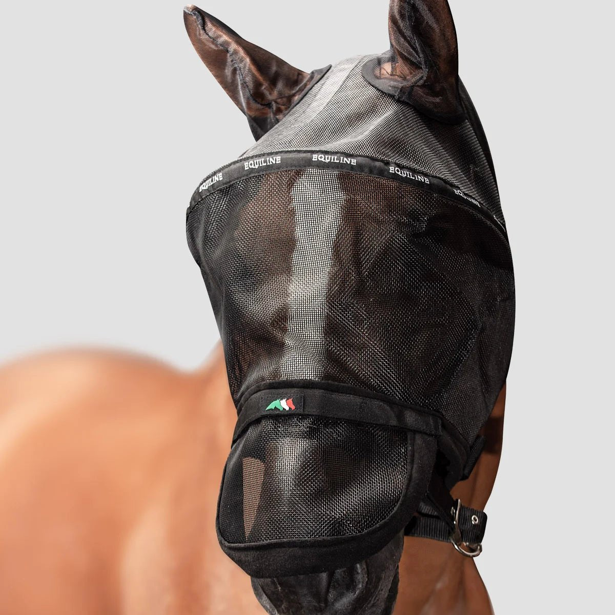 Equiline Full Face Fly Mask w/ Ears & Detachable Nose - Equiline - Equiluxe Tack