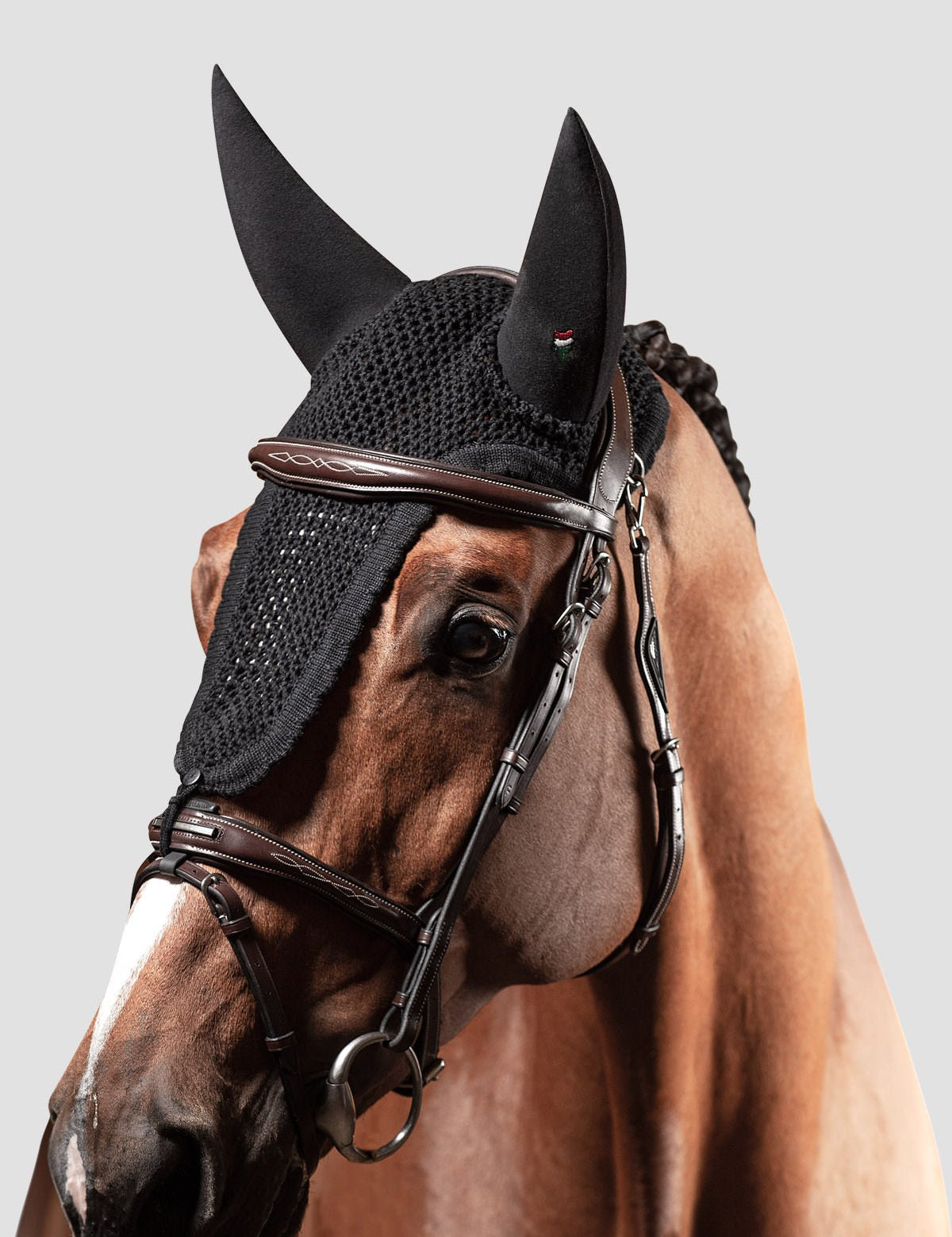 Equiline Ruben Soundproof Tie Down Ear Net - Navy - Equiline - Equiluxe Tack