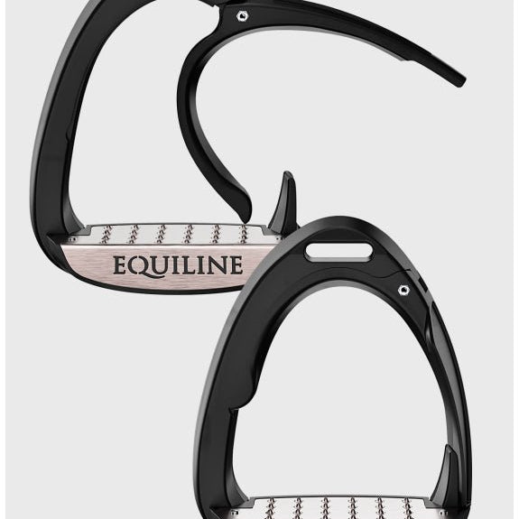 Equiline X - Cel Jumping Safety Stirrups - Black - Equiline - Equiluxe Tack