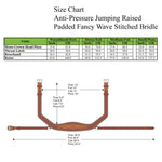 Equiluxe Anti - Pressure Anatomic Jumping Fancy Wave Stitched Bridle - Horse Size - Equiluxe Tack - Equiluxe Tack