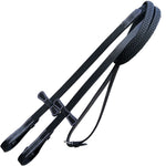 Equiluxe Dotted Rubber Reins - Black/Full - Equiluxe Tack - Equiluxe Tack