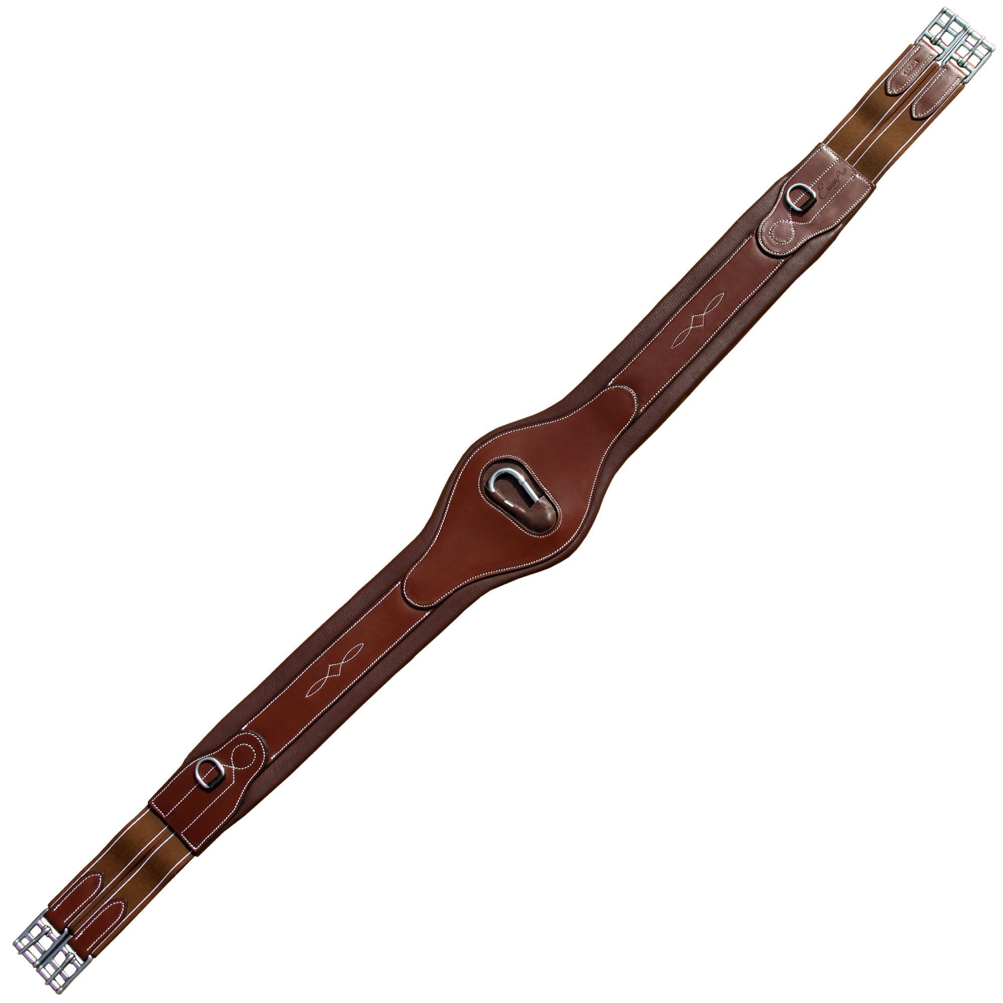 Equiluxe Fancy Anatomic Leather Girth - Matching Elastic - Equiluxe Tack - Equiluxe Tack