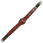 Equiluxe Fancy Anatomic Snap Over Lay Girth - Green Elastic with Yellow Lines - Equiluxe Tack - Equiluxe Tack