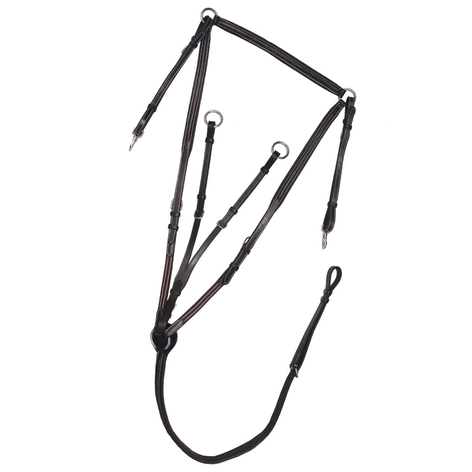 Equiluxe Fancy Stitch Square Raised Padded Breastplate w/ Running Attachment - Equiluxe Tack - Equiluxe Tack