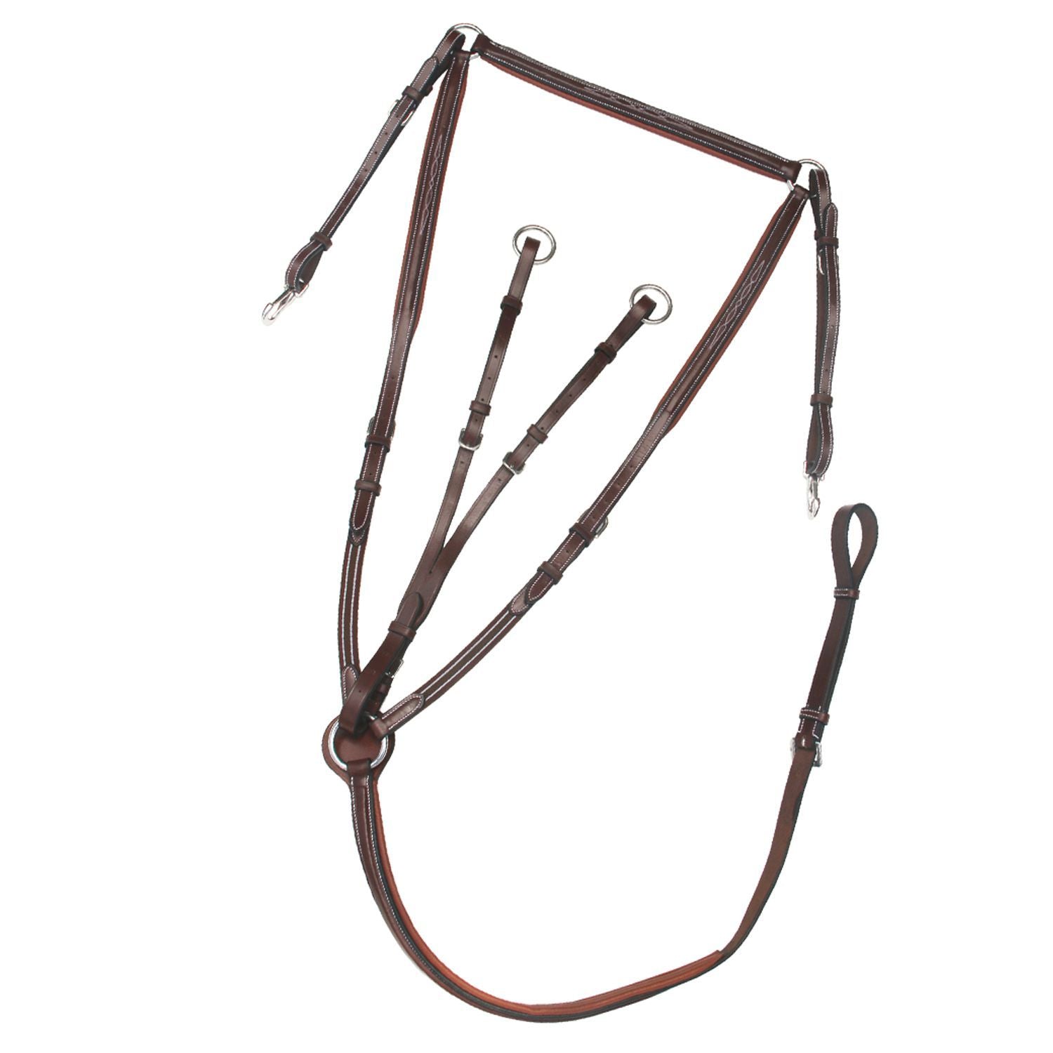 Equiluxe Fancy Stitch Square Raised Padded Breastplate w/ Running Attachment - Equiluxe Tack - Equiluxe Tack