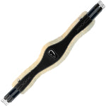 Equiluxe Fancy Stitched Girth w/ Leather or Sheepskin Padding - Navy Elastic - Equiluxe Tack - Equiluxe Tack