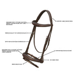 Equiluxe Fancy Stitched Raised Anatomical Bridle w/ Flash - Equiluxe Tack - Equiluxe Tack