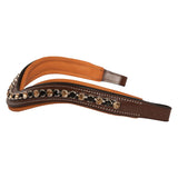 Equiluxe Glittering Black & Golden Crystal Browband - Equiluxe Tack - Equiluxe Tack