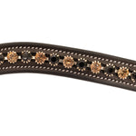 Equiluxe Glittering Black & Golden Crystal Browband - Equiluxe Tack - Equiluxe Tack