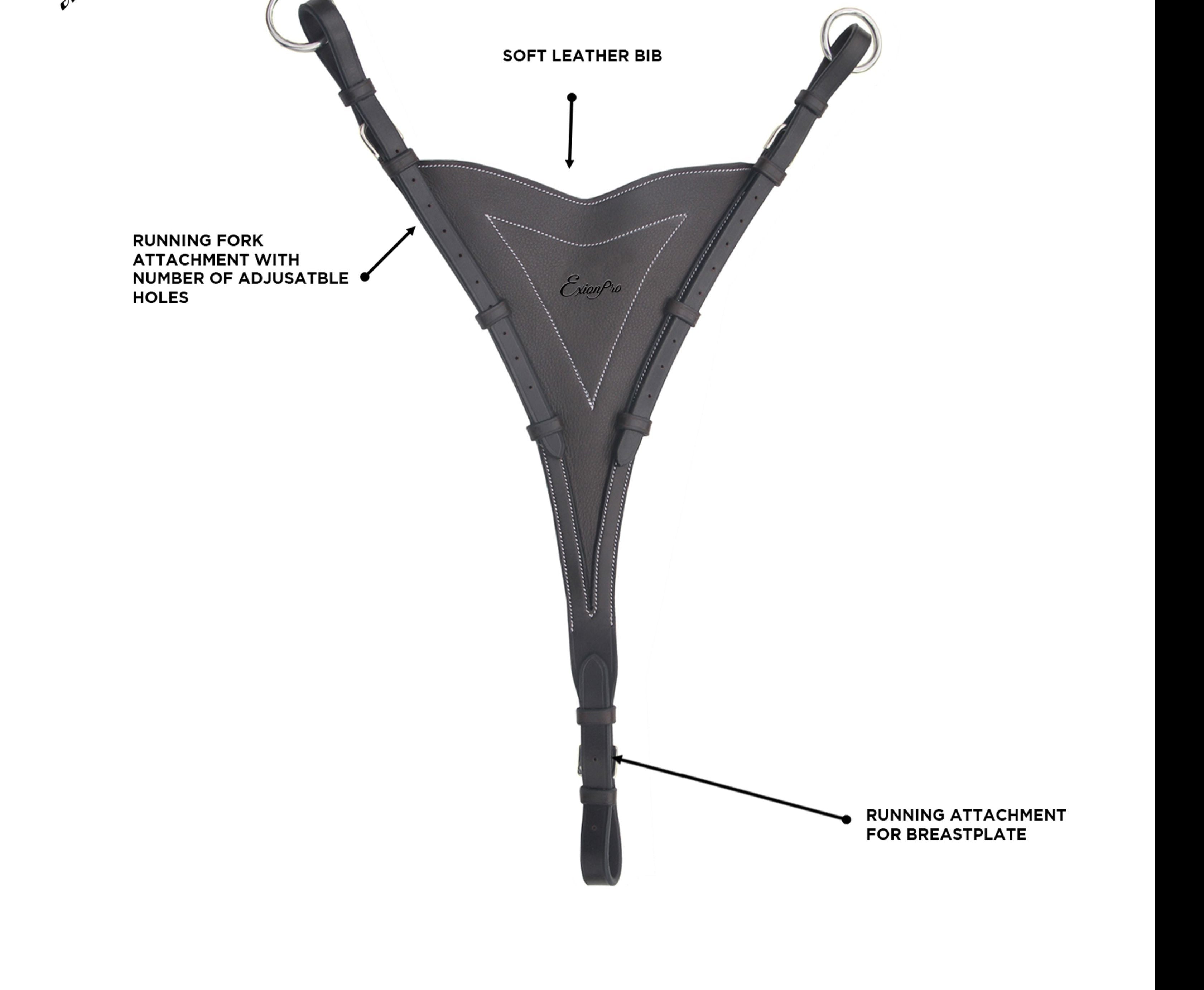 Equiluxe Leather Bib Running Martingale Attachment - Equiluxe Tack - Equiluxe Tack