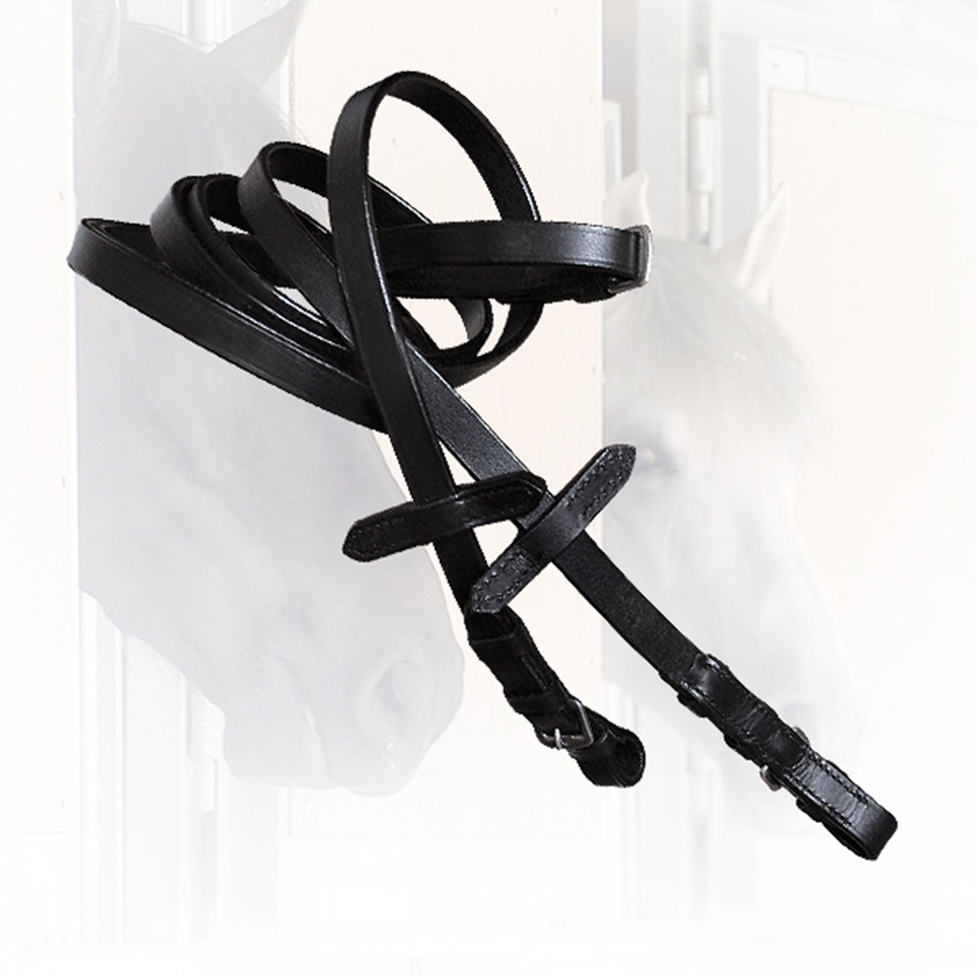 Equiluxe Leather Reins - Black/Oversize - Equiluxe Tack - Equiluxe Tack