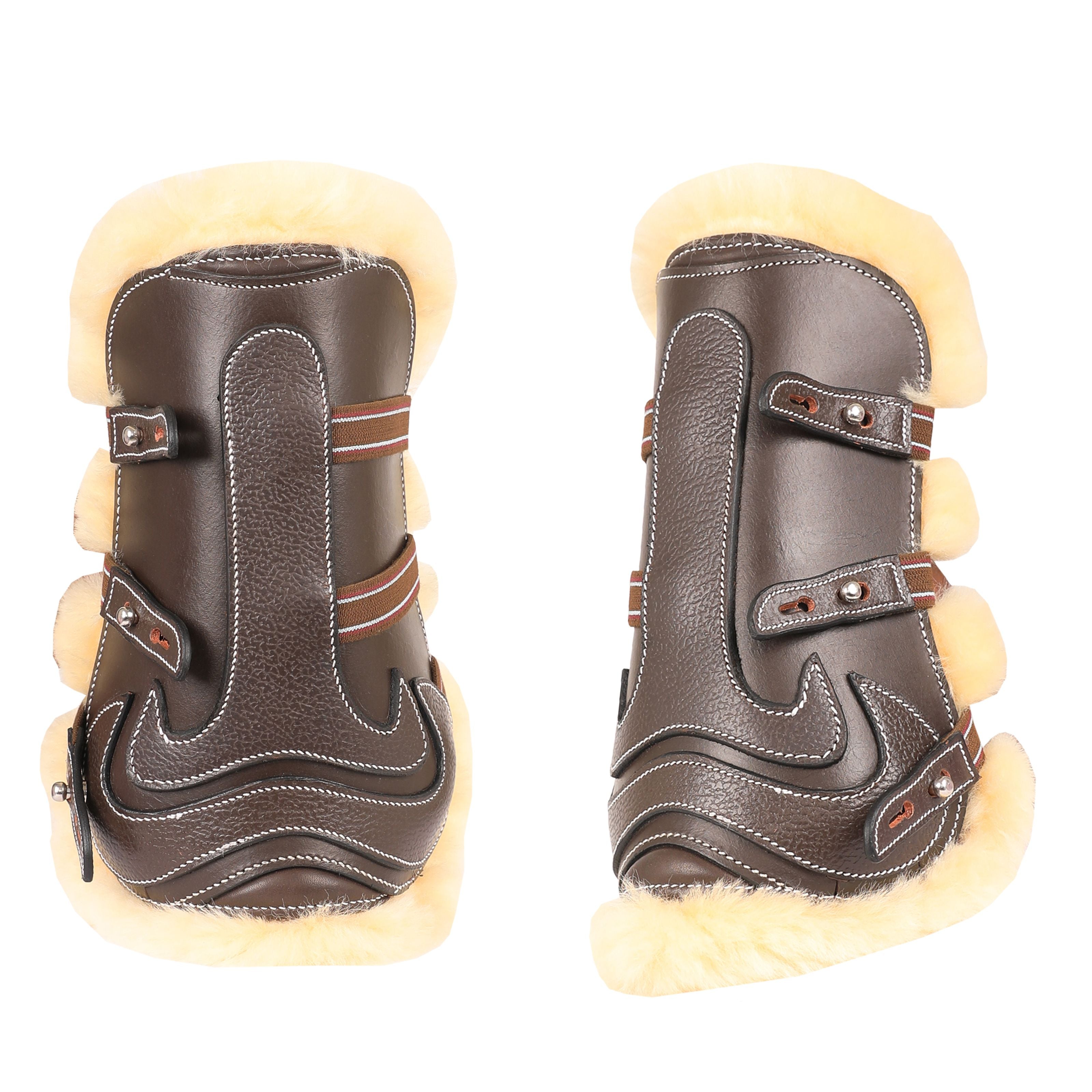 Equiluxe Leather / Sheepskin Tendon Open Front Boots - Equiluxe Tack - Equiluxe Tack