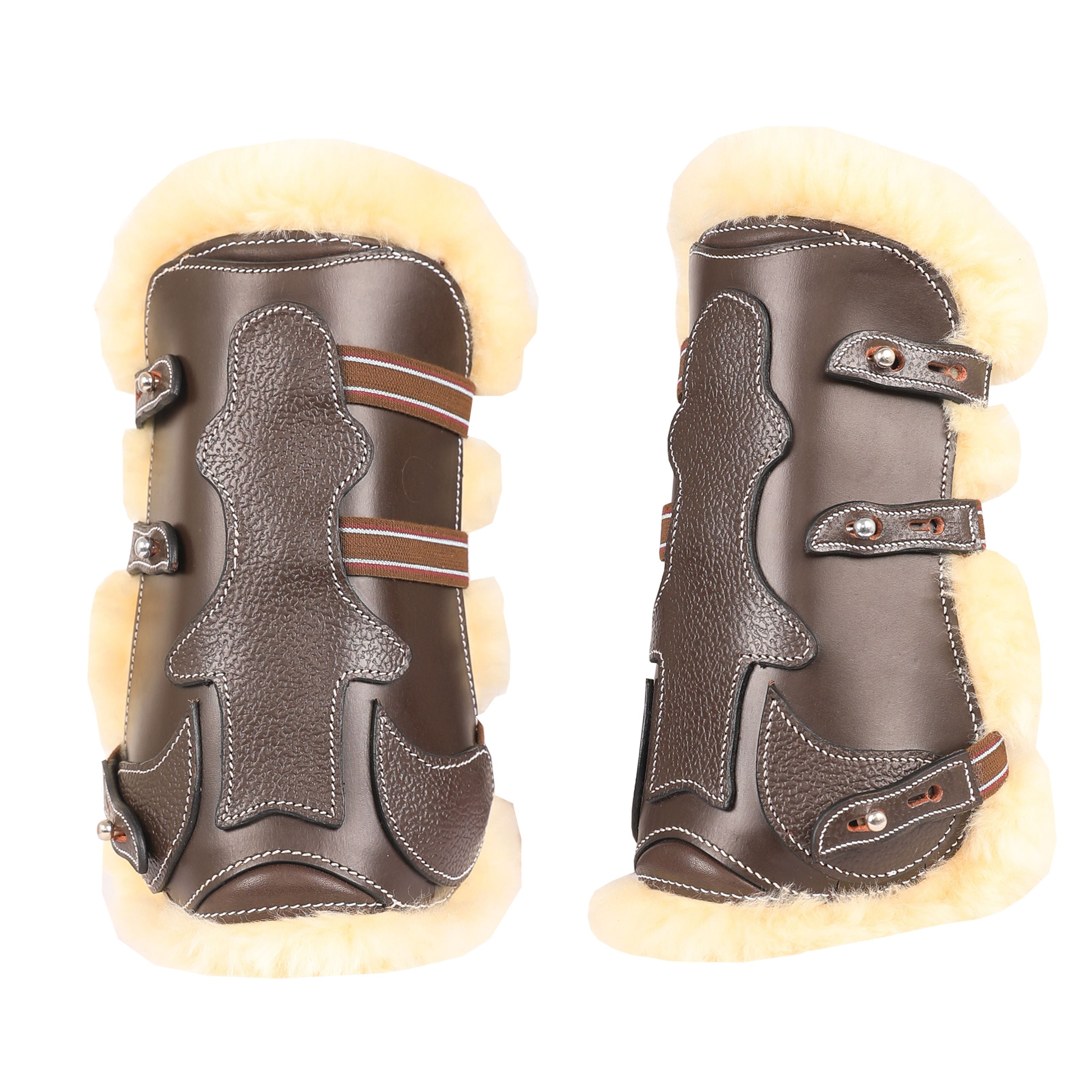 Equiluxe Leather / Sheepskin Tendon Open Front & Fetlock Boots - Equiluxe Tack - Equiluxe Tack