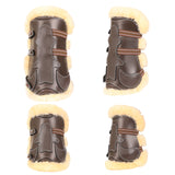 Equiluxe Leather / Sheepskin Tendon Open Front & Fetlock Boots - Equiluxe Tack - Equiluxe Tack