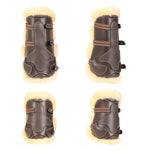 Equiluxe Leather / Sheepskin Tendon Open Front & Fetlock Boots - Equiluxe Tack - Equiluxe Tack