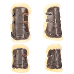 Equiluxe Leather / Sheepskin Tendon Open Front & Fetlock Boots - Equiluxe Tack - Equiluxe Tack