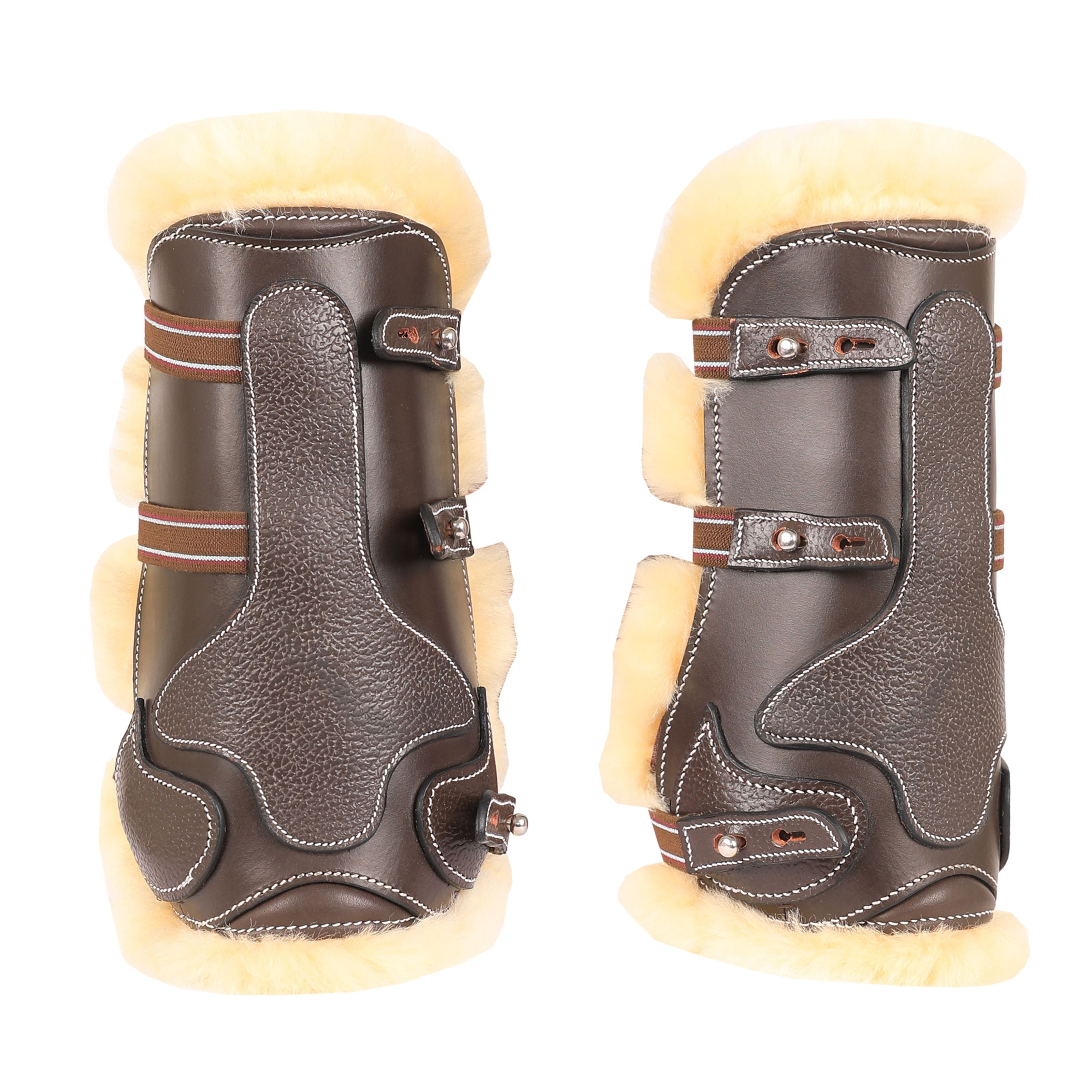 Equiluxe Leather / Sheepskin Tendon Open Front & Fetlock Boots - Equiluxe Tack - Equiluxe Tack