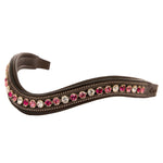 Equiluxe Light Pink & Maroon Crystal Browband - Equiluxe Tack - Equiluxe Tack