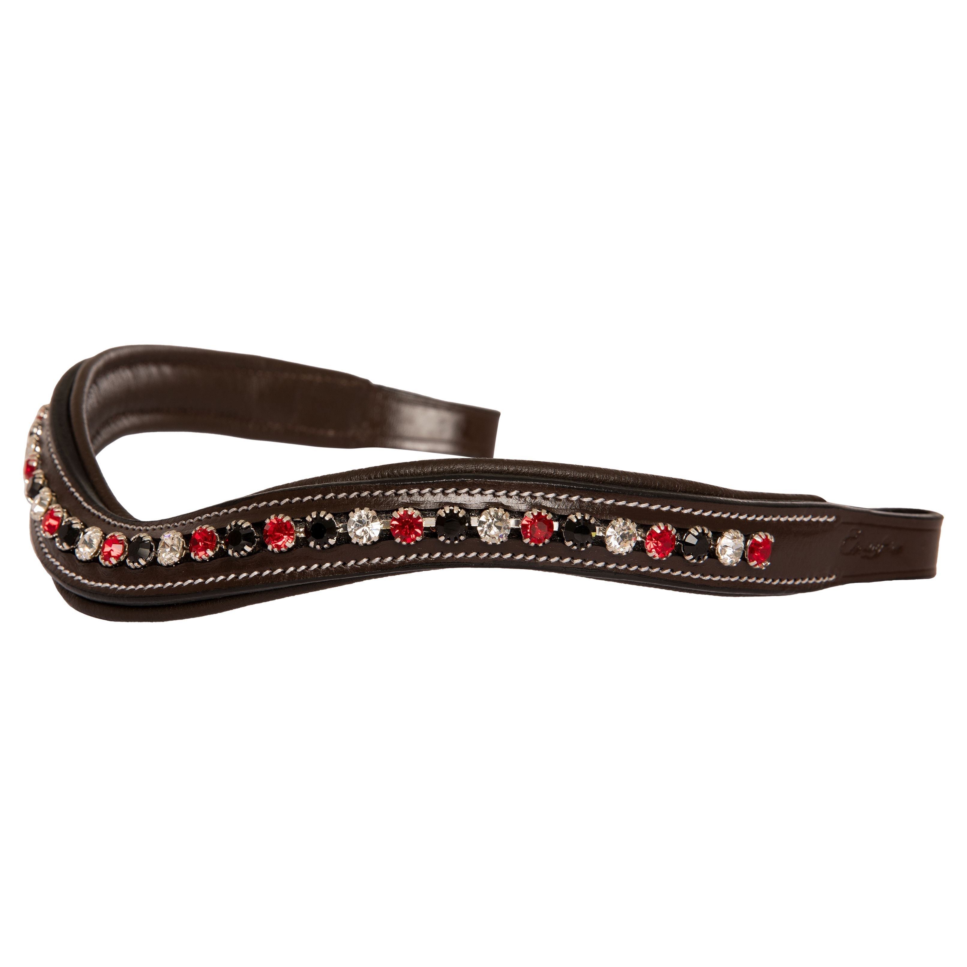 Equiluxe Marvel Beauty Red, Black & Alternative Clear Crystal Browband - Equiluxe Tack - Equiluxe Tack