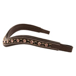 Equiluxe Padded Black & Amethyst Crystal Browband - Equiluxe Tack - Equiluxe Tack