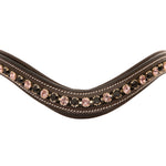 Equiluxe Padded Black & Amethyst Crystal Browband - Equiluxe Tack - Equiluxe Tack