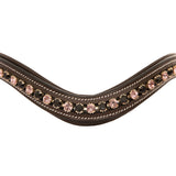 Equiluxe Padded Black & Amethyst Crystal Browband - Equiluxe Tack - Equiluxe Tack