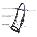 Equiluxe Padded Fancy Stitch Hunter Bridle with Reins - Equiluxe Tack - Equiluxe Tack