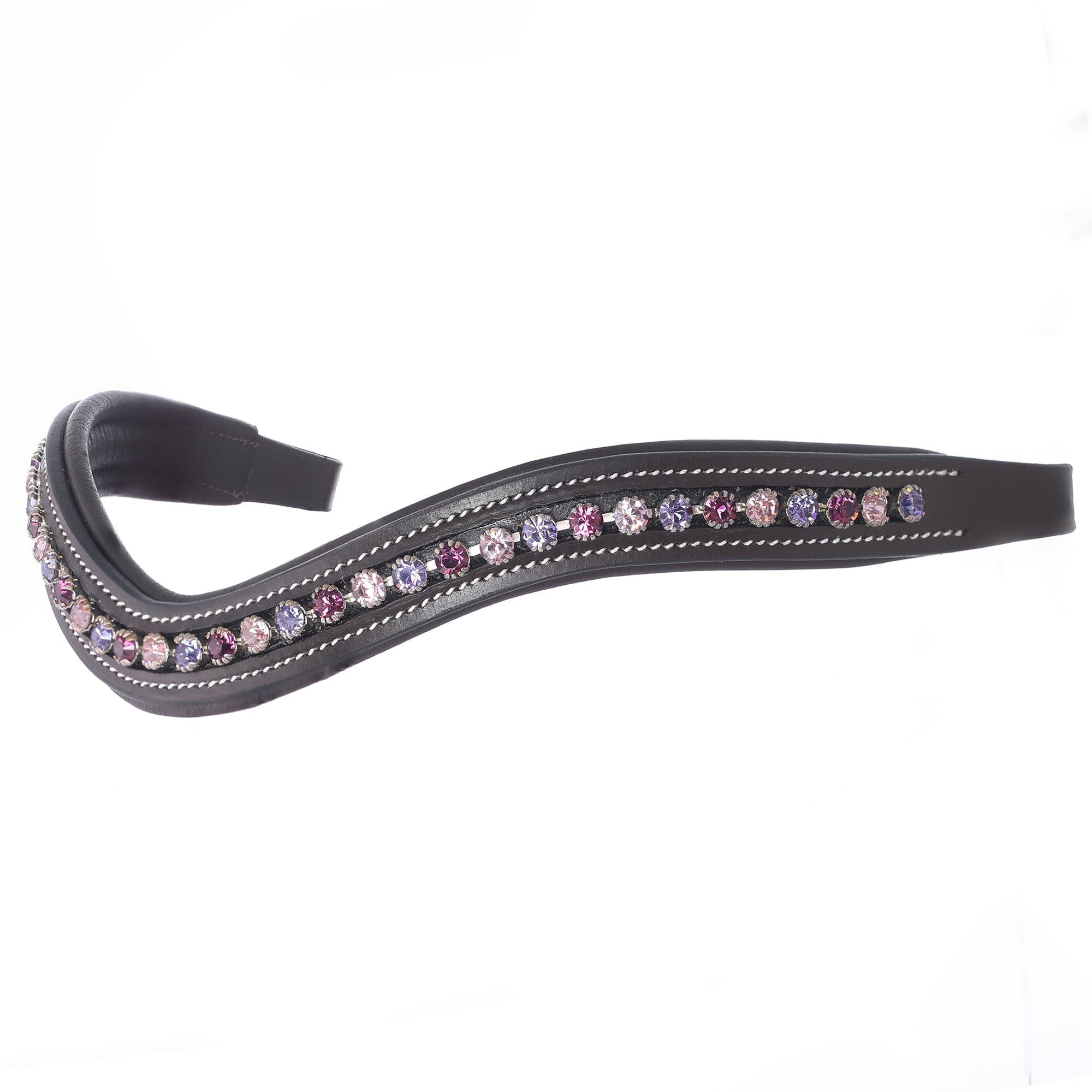 Equiluxe Padded Fuchsia, Rose & Tanzanite Crystal Browband - Equiluxe Tack - Equiluxe Tack