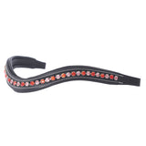 Equiluxe Padded Hyacinth & Rose Crystal Browband - Equiluxe Tack - Equiluxe Tack