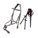 Equiluxe Padded Monocrown Figure 8 Bridle & Reins - CLEARANCE - Equiluxe Tack - Equiluxe Tack