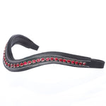 Equiluxe Padded Ruby Red Crystal Browband - Equiluxe Tack - Equiluxe Tack