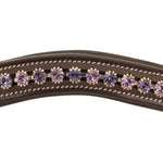 Equiluxe Padded Tanzanite & Violet Crystal Browband - Equiluxe Tack - Equiluxe Tack