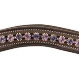 Equiluxe Padded Tanzanite & Violet Crystal Browband - Equiluxe Tack - Equiluxe Tack