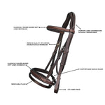 Equiluxe Pressure Relief Crown Raised Padded Jumping Bridle - Equiluxe Tack - Equiluxe Tack