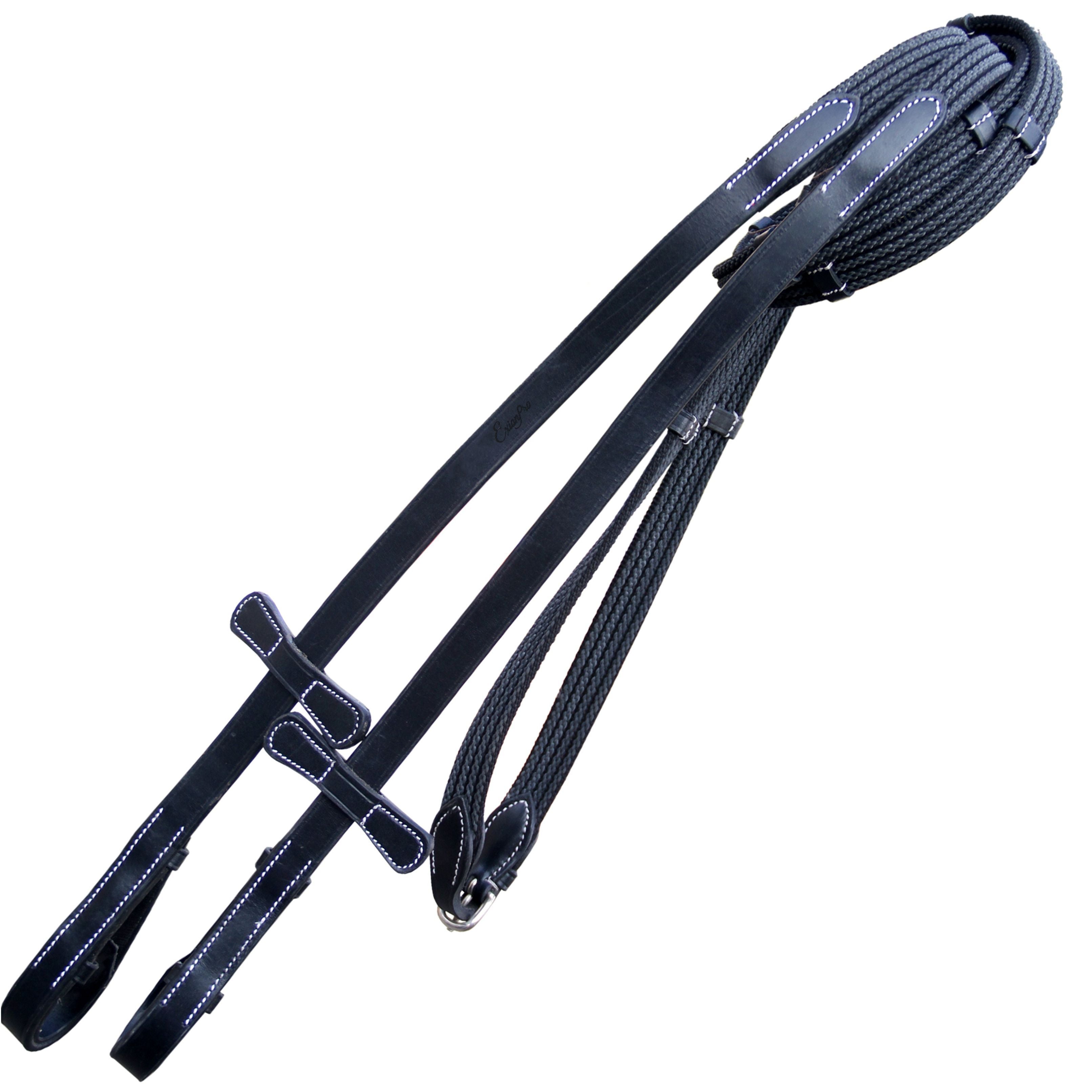 Equiluxe Rubber Webbed Reins - Equiluxe Tack - Equiluxe Tack